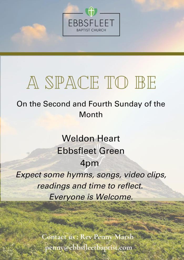 Space to Be Poster for Ebbsfleet Bapist Church